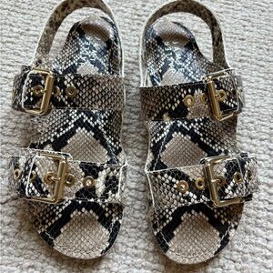 Jamie Haller Double Buckle Sandal - Taupe, size 39